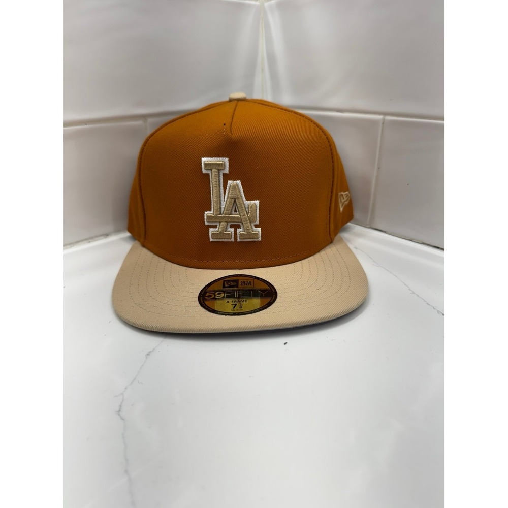 Los Angeles Dodgers Fitted Hat, Orange Color Pack, New Era Cap, 7 1/8